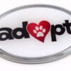 Adopt Oval 3D Adhesive Chrome Emblem