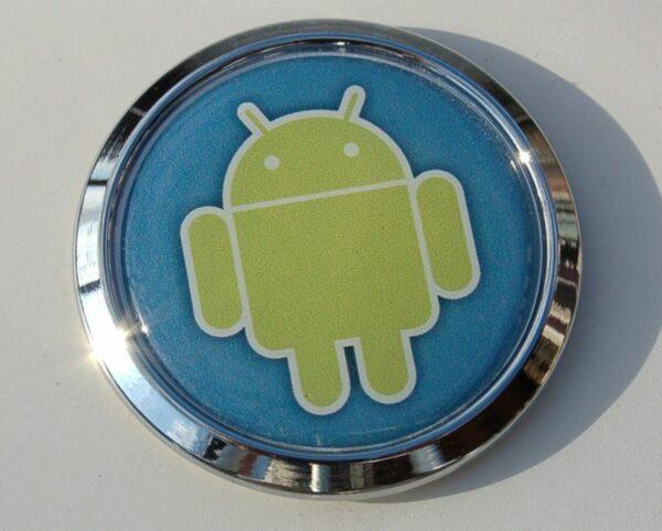 Android Chrome Emblem Decal Car Bumper Domed Sticker
