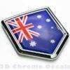 Australia Flag Crest Chrome Emblem 3D Decal Sticker
