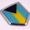Bahamas Flag 3D Decal Crest Chrome Emblem Sticker