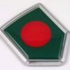 Bangladesh 3D Chrome Flag Crest Emblem Car Decal