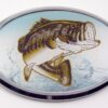 Bass Fishing 3D Oval Emblem Domed Sticker