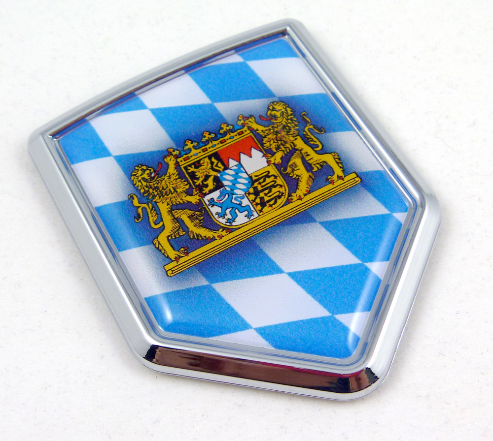 Bavaria Shield Crest 3D Adhesive Automobile Chrome Emblem