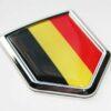 Belgium Flag Decal Crest 3D Chrome Emblem Sticker