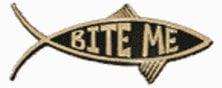 Bite Me Chrome Car Fish Emblem