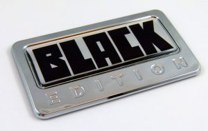 Black Edition 3D Chrome Auto Emblem