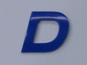 Blue Letter - D
