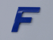 Blue Letter - F
