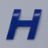 Blue Letter - H