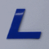 Blue Letter - L