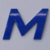 Blue Letter - M