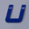 Blue Letter - U
