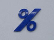 Blue Symbol - Percent Sign
