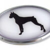 Boxer 3D Adhesive Oval Chrome Pet Emblem