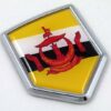 Brunei Flag Crest 3D Domed Adhesive Chrome Emblem