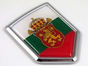 Bulgaria 3D Adhesive Flag Crest Chrome Car Emblem