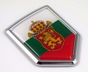 Bulgaria 3D Adhesive Flag Crest Chrome Car Emblem
