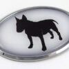 Bull Terrier 3D Adhesive Oval Chrome Pet Emblemr