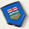 Canada Alberta Flag Crest Chrome Emblem Decal Sticker