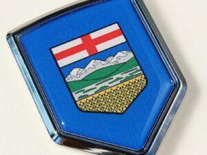 Canada Alberta Flag Crest Chrome Emblem Decal Sticker