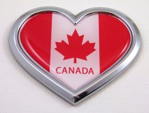 Canada HEART 3D Adhesive Emblem