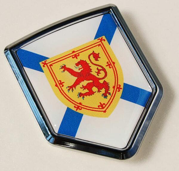 Canada Nova Scotia Flag Crest Chrome Emblem Decal Sticker