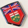 Canada Ontario Flag Crest Car Chrome Emblem Decal Sticker