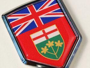 Canada Ontario Flag Crest Car Chrome Emblem Decal Sticker