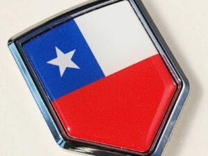 Chile Flag Chilean Crest Chrome Emblem 3D Decal Sticker