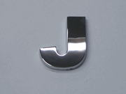 Chrome Letter Style 5 - J