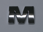 Chrome Letter Style 5 - M