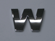 Chrome Letter Style 5 - W