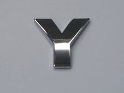 Chrome Letter Style 5 - Y