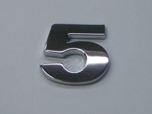 Chrome Number Style 5 - 5