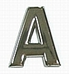 Chrome Letter Style 1 - A