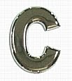 Chrome Letter Style 1 - C