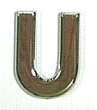 Chrome Letter Style 1 - U