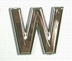 Chrome Letter Style 1 - W