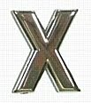 Chrome Letter Style 1 - X