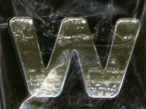 Chrome Letter Style 9 - W
