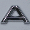 Chrome Letter Style 4 - A
