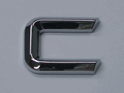 Chrome Letter Style 4 - C