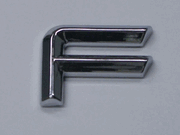 Chrome Letter Style 4 - F