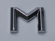 Chrome Letter Style 4 - M