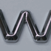 Chrome Letter Style 4 - W