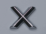 Chrome Letter Style 4 - X