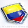 Colombia Flag Colombian Emblem Chrome Crest Decal Sticker