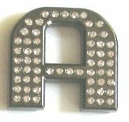 Crystal Letters BLACK - 1.2" tall