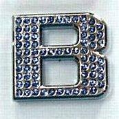 Crystal Chrome Letters BLUE - B