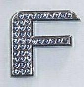 Crystal Chrome Letters BLUE - F